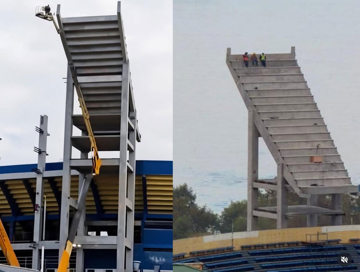 barrabrava_net's tweet photo. 🏟️ Así avanza la construcción de la tercera bandeja del Gigante de Arroyito

El estadio de Rosario Central sigue creciendo con una de las obras más importantes de su historia. La nueva tercera bandeja continúa tomando forma y ya se pueden apreciar importantes avances en la estructura.