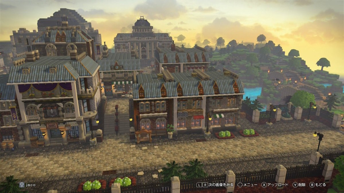 usurawarai's tweet photo. DQビルダーズ2にてちまちま作っていたオクトラ2のニューデルスタ再現建築が完成しました〜
［投稿者ID:erUC4yU5jM］で公開しております https://t.co/kLElJno3o9