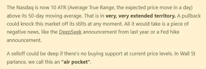 mktcontext's tweet photo. We've been warning about this over-extended rally for a while. In our weekly letter titled "Fever Breaking; Blow-Off Top Formed" we wrote: https://t.co/QfQ9BEEhSc