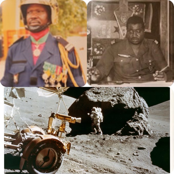 MadembAS's tweet photo. Par un 6 juin : Après plusieurs jours d’absence, je sers encore du réchauffé

Question : Ana suñu xeeru weer wi ? Oui, où est donc passée la roche lunaire que les astronautes d’Apollo 17, de passage au Sénégal, avaient offerte le 6 juin 1973 au président Senghor, lequel l’avait ensuite confiée à la Direction des Archives du Sénégal ? Comme dirait l’inénarrable et regretté Babou Faye avec son « Ana sama allumette ? » Sauf qu’ici, ce n’est pas une allumette qui manque, mais un morceau de Lune ! Et le grand comédien  nous aurait sans doute trouvé la formule pour nous faire rire de cette énigme nationale.

6 Juin 2000 : Suite à l’affaire dite des "Vallées fossiles", la Mauritanie décide unilatéralement de rappeler ses ressortissants établis au Sénégal et demande aux Sénégalais de Mauritanie de quitter le territoire mauritanien dans un délai de 15 jours. Le projet des vallées fossiles portait sur le détournement pour des besoins d'irrigation au Sénégal des cours d'eau en commun avec d'autres pays de l'espace OMVS (Organisation pour la Mise en Valeur du fleuve Sénégal).

🇸🇳🇲🇷 Pendant qu’on célèbre le pétrole et le gaz, 10 milliards de mètres cubes d’eau douce continuent de prendre le chemin de l’Atlantique.
Si Maaouiya Ould Sid’Ahmed Taya n’avait pas été au pouvoir en 1994, quand le président Abdou Diouf lançait la lumineuse idée de revitalisation des vallées fossiles, sans doute des millions de personnes vivraient mieux aujourd’hui. Jeter annuellement 10 milliards de mètres cubes d’eau dans l’océan Atlantique devrait même être considéré comme un crime d’écocide car, par une règle absurde de l’OMVS, on prive les populations, les terres cultivables et les zones de pêche d’une bonne eau.

Dès le départ, AbdouDiouf a su que Taya allait mettre toute son énergie pour combattre le projet sénégalais. Dès que Dakar a demandé et obtenu des informations, nullement confidentielles, au patron mauritanien de l’OMVS, celui-ci a été rappelé à Nouakchott. Sans autre forme de procès, Taya le limogea et lui organisa un procès « pour haute trahison », avec, à la clé, une peine de prison de dix ans ! Pour avoir donné une information au Sénégal, membre de l’OMVS !

Il est vrai que, selon la Convention du 11 mars 1972 relative au statut du fleuve Sénégal, tout projet susceptible de modifier d’une manière sensible les caractéristiques du régime du fleuve, ses conditions de navigabilité, d’exploitation agricole ou industrielle, doit avoir l’aval des trois pays. En quoi récupérer une partie de 10 milliards de mètres cubes jetés dans la mer pouvait-il être une menace pour l’usage des eaux du fleuve par la Mauritanie ? La menace de Taya, trois mois après l’arrivée de Wade au pouvoir, entraînera même l’intervention du Maroc pour éviter le pire.

Lors d’un point de presse, au côté de Taya à Nouakchott quelques jours après l’ultimatum mauritanien, Abdoulaye Wade déclara : « Le projet de revitalisation des vallées fossiles sera supprimé car il ne correspond pas à notre programme de développement du réveil hydrologique. »

Ni Diouf, ni encore moins Wade n’avait voulu  activer l’article 18 de la Convention sur le règlement de différends qui peut aller jusqu’à la Cour internationale de Justice de La Haye (@CIJ_ICJ). Aujourd’hui, un parle beaucoup de pétrole et de gaz – ressources périssables et polluantes – alors que le vrai bénéfice flotte sur l’eau du fleuve !
#
6 Juin 1973 : Visite au Sénégal d'Eugene Cernan, Ronald Evans et Harrison Schmitt, astronautes du programme américain d'exploration lunaire Apollo 17. Ils remettront au Président Abdou Diouf un fragment de roche lunaire qui sera confié à la garde de la Direction des Archives du Sénégal.

🇸🇳🇺🇸Où est notre morceau de Lune ?
D’où ma question qui commence ce tweet ! Ces roches ramenées par cette mission qui a aluni le 11 décembre 1972 avaient permis de dater précisément l’âge de la Lune : 4,46 milliards d’années. C’est Schmitt, géologue, qui avait conduit la collecte des 110 kilos de roches avec sa jeep lunaire (voiture d’occasion 😂), car, ayant déjà été utilisé par Apollo 15 et Apollo 16 sur le sol lunaire, ce totalisant 22 heures et un trajet de 30 km environ, avec l’aide de Cernan, le commandant de la mission, alors qu’Evans les attendait en orbite (ça, c’est un rôle vraiment ingrat que seul, à mon avis, un vrai altruiste peut assumer !).

Depuis ces 2 astronautes personne n’a plus marché sur la lune, même si les Chinois ont fait alunir une fusée sur la face cachée de la Lune. Jarbaat, continue cette phrase : « Quand une Sénégalaise ou un Sénégalais va poser le pied sur la Lune… »

Photo : l’astronaute scientifique Harrison Schmitt scrutant un rocher sur la Lune.

Je sais que vous pensez que je suis en train de faire de belles photos, mais celle-là, ce n’est pas de moi ; c’est sans doute Cernan. Fii moom, neku ma fa woon ! 😄
#
6 Juin 1886 : Victoire du Bourba Djolof Alboury Ndiaye sur le Damel Samba Laobé FALL à la Bataille de Mbeuleukhé également connue sous le nom de Bataille de Guilé. 

Var : Tweet 2 mai. Je t’avais longuement causé de Samba Laobé Fall, neveu de Lat-Dior, tué à Tivaouane ce qui avait fortement réjoui son oncle ! )
#
6 Juin 1945 : Promulgation en Afrique Occidentale Française (AOF) du décret octroyant le droit de vote aux femmes des Quatre Communes de plein exercice du Sénégal (Saint-Louis, Gorée, Rufisque et Dakar). Des femmes comme Anta Gaye, Magatte Camara et Touty Samb ont été à la pointe du combat avec le soutien de l'homme politique Lamine Guèye. 

🇸🇳Encore une occasion pour visibiliser ces femmes qui ont lutté pour arracher des droits essentiels.)
#
6 Juin 1962 : Création du Corps National des Sapeurs-Pompiers (CNSP). Les personnels seront soumis au statut militaire à partir du 23 juillet 1982 avec la création du Groupement National des Sapeurs-Pompiers (GNSP) qui sera érigé en brigade le 13 décembre 2012.

🇸🇳 Une pensée pour deux Colonels, Amadou Fall et Bamba Ndiaye, ainsi que pour tous les sapeurs-pompiers disparus qui ont consacré leur vie à préserver la vie et les biens des autres. L’un des deux est nijaaay de mes jarbaat, l’autre est le père de mon camarade de promotion Momar Martin de Leyti).
#Senegal #Kebetu
Note : Comme mes jarbaat le savent, je ne suis expert en rien. En dehors de mes commentaires subjectifs, partiels, biaisés et précédés de 🇸🇳, ces informations sont disponibles sur des milliers de sites, notamment SenegalDates.