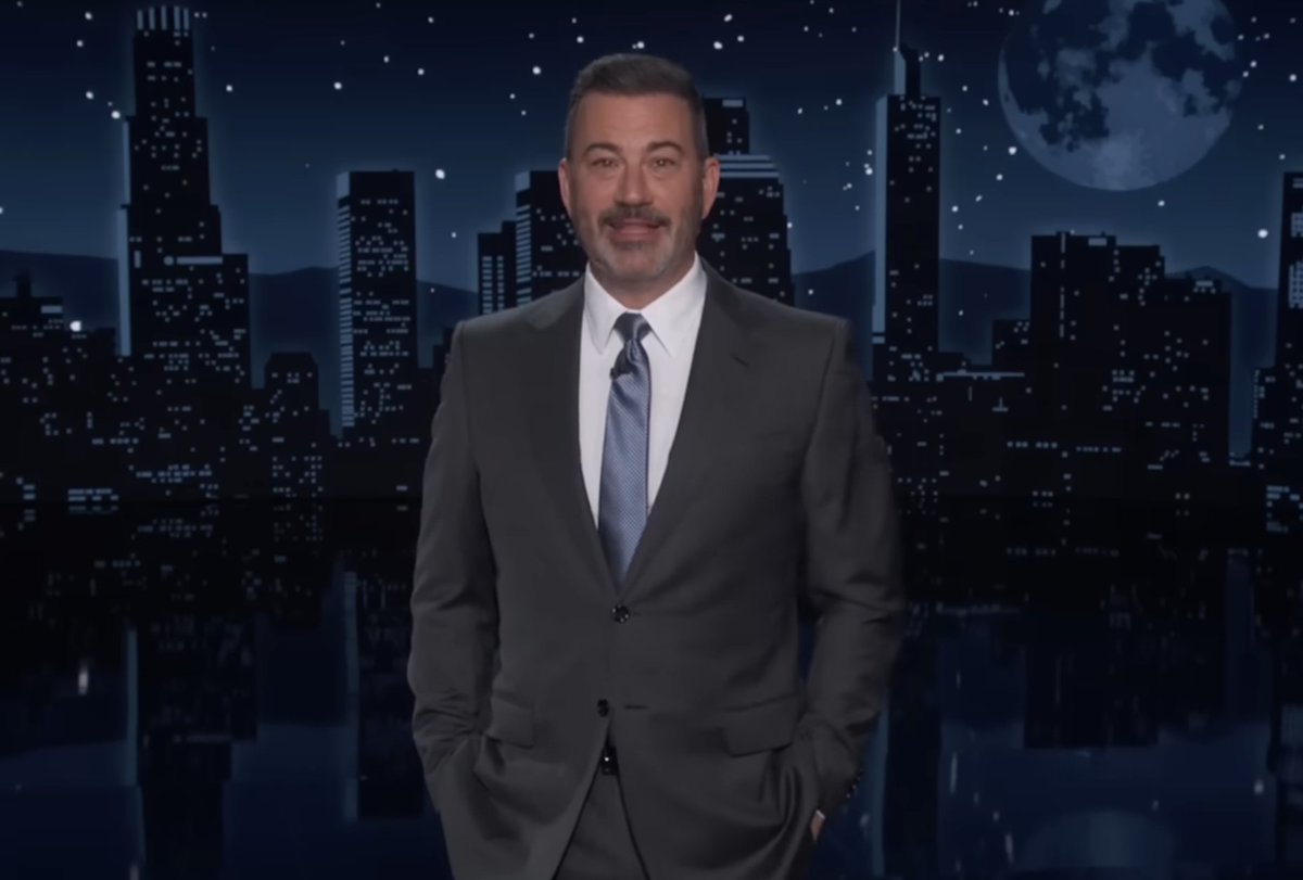 consequence's tweet photo. Jimmy Kimmel: "You'd think Trump would be rooting for the Spurs. It's what got him out of Vietnam."

📸: Jeff Haynes/Getty Images https://t.co/85jk2ErzW1