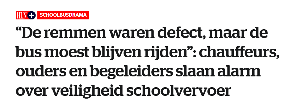 PascalPaepen's tweet photo. Ik kreeg nog niet zo lang geleden een rode kaart bij de keuring. Voor een nieuwe wagen (keuring trekhaak). Jawel, want "de lichten waren niet goed afgesteld". Dat moet dan binnen de twee weken in orde zijn. Veiligheid leerlingenvervoer, daarentegen? Bijzaak, mijnheer. https://t.co/a7tVG3KcQN