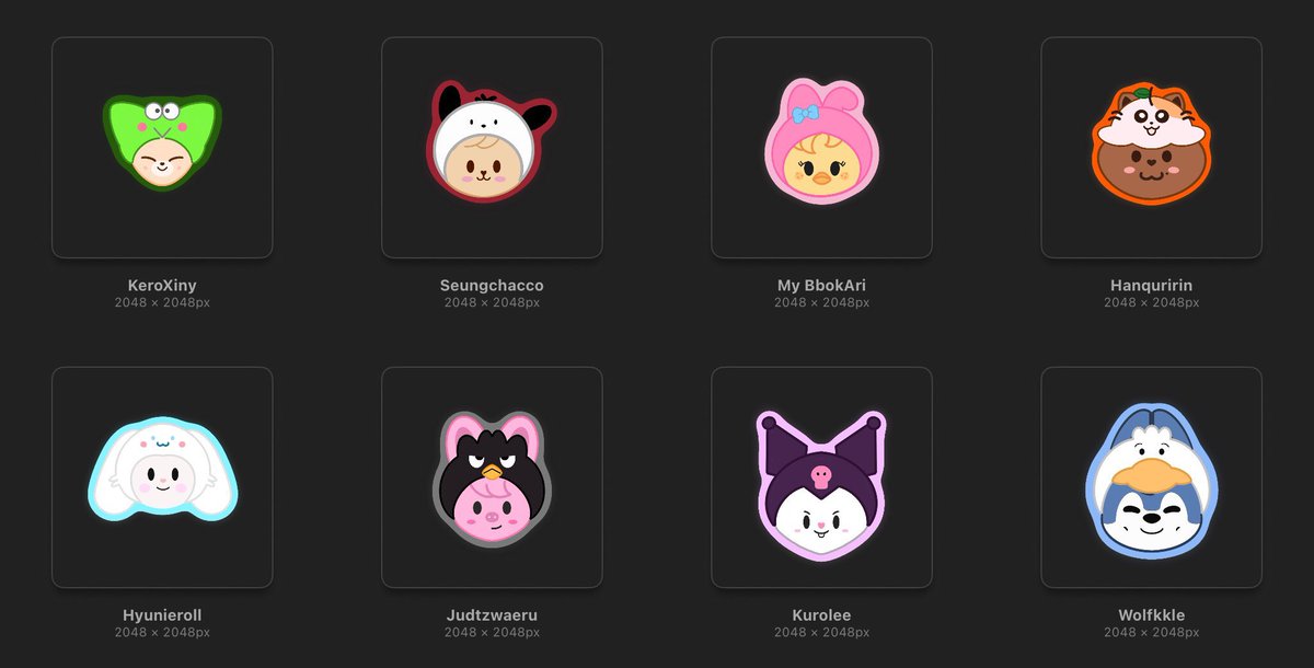 domiieknow's tweet photo. Will lapag these as well! Sanrio Kids stickers💜

also forgive me for the names😭 i triedddd! (If u have any suggestions pls do) https://t.co/kK5UKNneMq