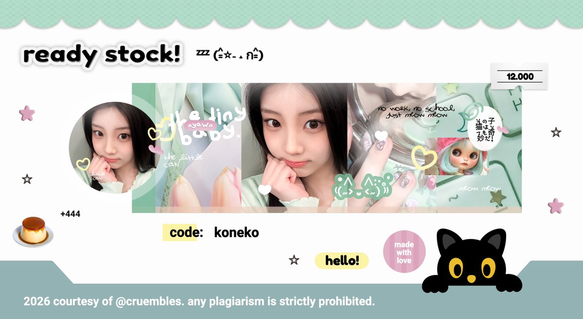 cruembles's tweet photo. help me to repost this 🫧

haaaaing ! zeya ada layout ready stock haerin, wonhee, minju < foto terbaru > nyang bisa dijemput via dm / tele +free retext 🫧☁️🍀⭐️

#bealanja maucari gg newjeans illit https://t.co/ndm79GS5HS