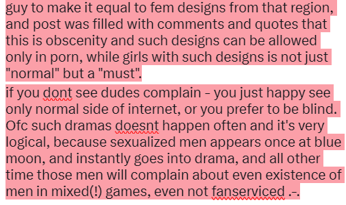 vdmalerlog's tweet photo. @Tt50254 @hbpxxxw03 they complained on scar design because it was "uncomfortable" for them, but the fact women who play those games also feel uncomfortable w fem charas designs doesnt care anyone
also remember belial summer skin, when en and kr cried in every corner, more than that male players even https://t.co/OkcjWngUbc