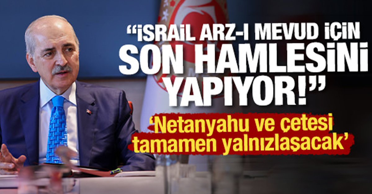 Haber7's tweet photo. 🚨 #SONDAKİKA 🚨

TBMM Başkanı Numan Kurtulmuş, İsrail'in saldırılarına dikkat çekerek, Tel Aviv'in asıl hedefinin "Arz-ı Mevud"a ulaşmak olduğunu ve en büyük gücünü İslam dünyasının parçalanmışlığından aldığını vurguladı.

https://t.co/LAFRv6apdf https://t.co/SuxI0S2BQe