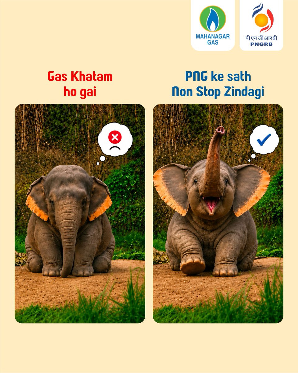 mahanagargas's tweet photo. Me after realizing gas khatam hone wali tension is no longer my problem.
#SwitchToMGL | #SwitchToPNG:
For MGL PNG Registrations, follow these instructions:
For Gasified Buildings, click on the following link:
https://t.co/TcWhqrpY0a
For Non-Gasified Buildings, call us: (022) 6867 4500
Message us on WhatsApp:
Send 'MGLPNG' on +91-98992 03843 (Official MGL WhatsApp Number)
#NonStopZindagi #CleanEnergyMovement #PNGDrive #PNGRB #DomesticPNG