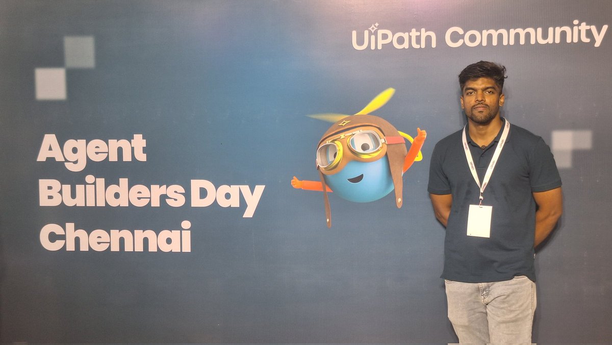manojkumarasamy's tweet photo. Had a great experience attending UiPath Agent Builders Day Chennai today. Gained valuable insights into AI agents, AI-powered automation 🤖 #UiPath #UiPathCommunity https://t.co/xa9WnLHrmV