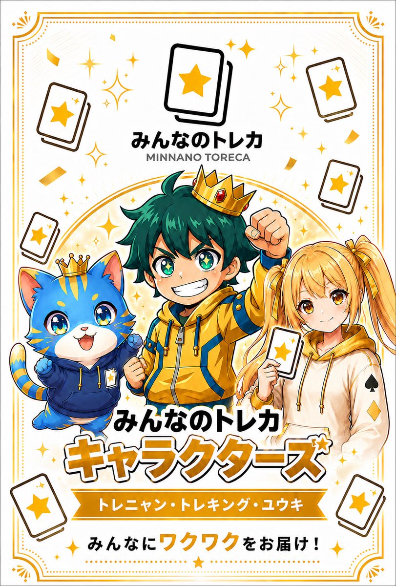 minnano_toreca's tweet photo. 【🎉毎日プレゼント企画スタート🎉】

7/7にNEW OPENする「みんなのトレカ」🃏
オープンを記念して、毎日プレゼントが当たる企画を本日スタート🔥

🎯初日の賞品
▶︎ ポケモンカード151 BOX を6名様にプレゼント！

✅応募方法（カンタン3ステップ）
① @minnano_toreca をフォロー
② リポストで応募完了！

🔥当選確率UP方法🔥

推しのキャラを1人コメントしてね⚡️

🐱トレニャン
👑トレキング
🪄ユウキ

👆コメントで当選確率2倍🎁

⏰締切：6/13 21:00まで
📩当選者にはDMでご連絡します

毎日ちがう賞品が当たる🎁
リリースまで毎日チェックしてね👀

#みんなのトレカ #プレゼント企画 #ポケカ #ポケモンカード151