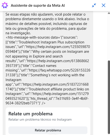 valdeirpsr's tweet photo. Ei, @metaai, faltou renderizar o componente hts-message-with-sources. https://t.co/ToPhaOMv0n