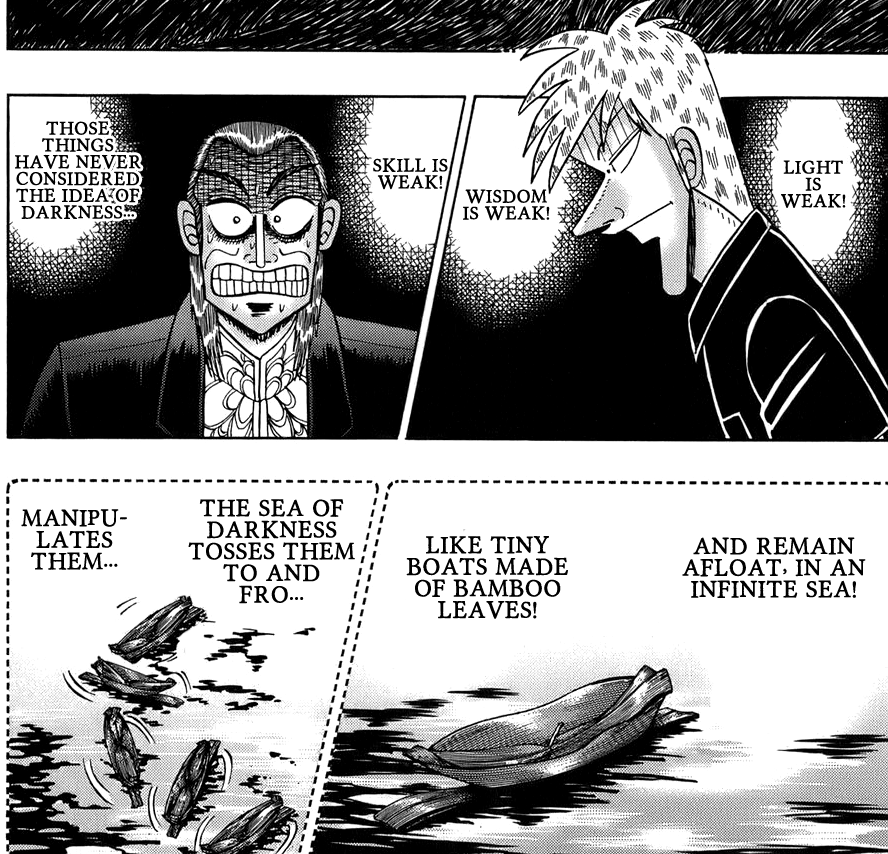 GingerDisruptif's tweet photo. @Habbalab This is so good man. Akagi is about a lot of things, but it's often understated how it tackles the nature of randomness and the notion of fate https://t.co/2JksLuTj04