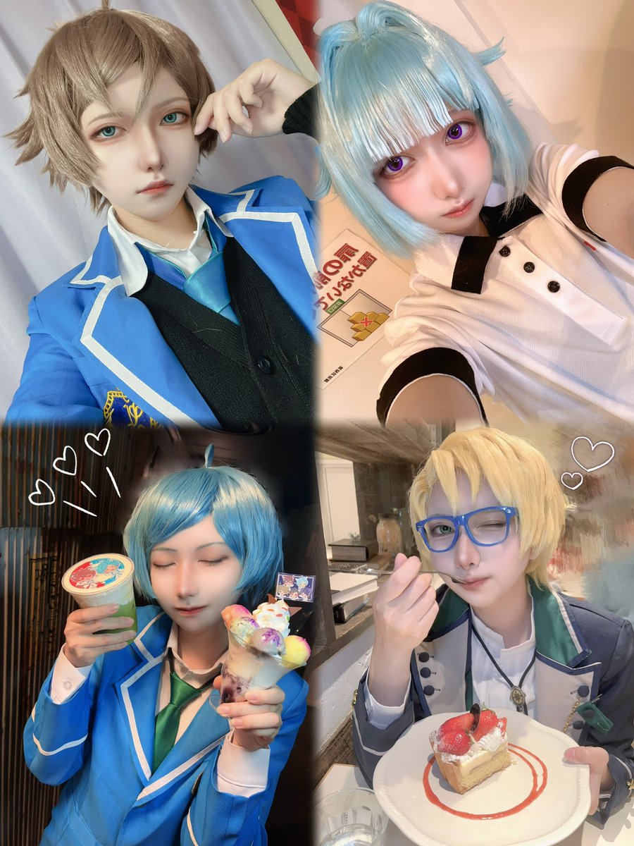 amane____cos's tweet photo. 先月からの怒涛のenst週間一旦落ち着いたから初出しまとめましたヨ✋実はやったけどほんとに似合わなくてどこにもあげてなかった翠も実はありました https://t.co/WdRbSN1W5W