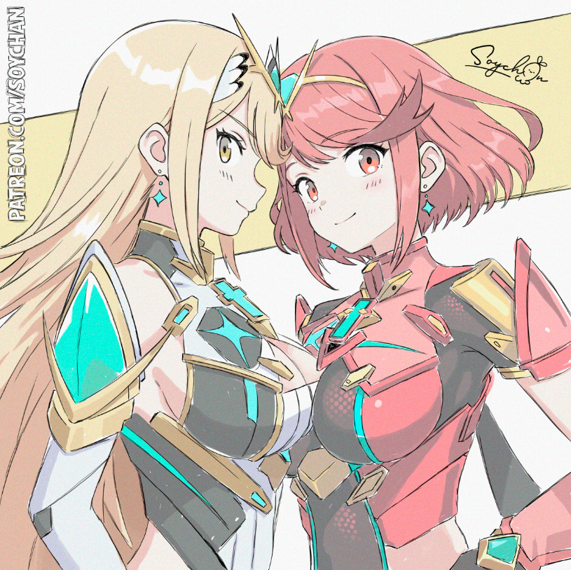 Soychaan's tweet photo. Xenoblade!
I'm not a fan of drawing armor, but I'm a fan of drawing Pyra and Mythra haha ☺️
#ゼノブレイド #ホムラ #ヒカリ https://t.co/TcCyYgKvS9