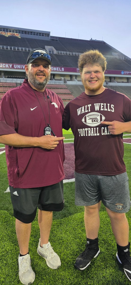 SethGraham60's tweet photo. I had a great time @EKUFootball football camp competing this past Thursday, and got to meet @CoachRav, @Coach__Jake, and @EKUWWells, along with all the other coaches from deferent school there to watch, thank you to all the coaches and @CoachDerekDay for putting it on. https://t.co/2JyT4DHnMf