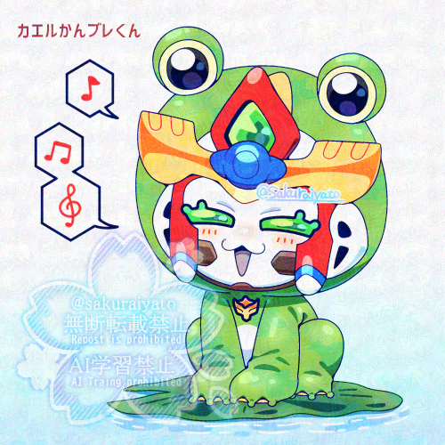 sakuraiyato's tweet photo. かんブレくんverが見たかったので描きました。
🤖🐸 https://t.co/jmvyQ0ig9K