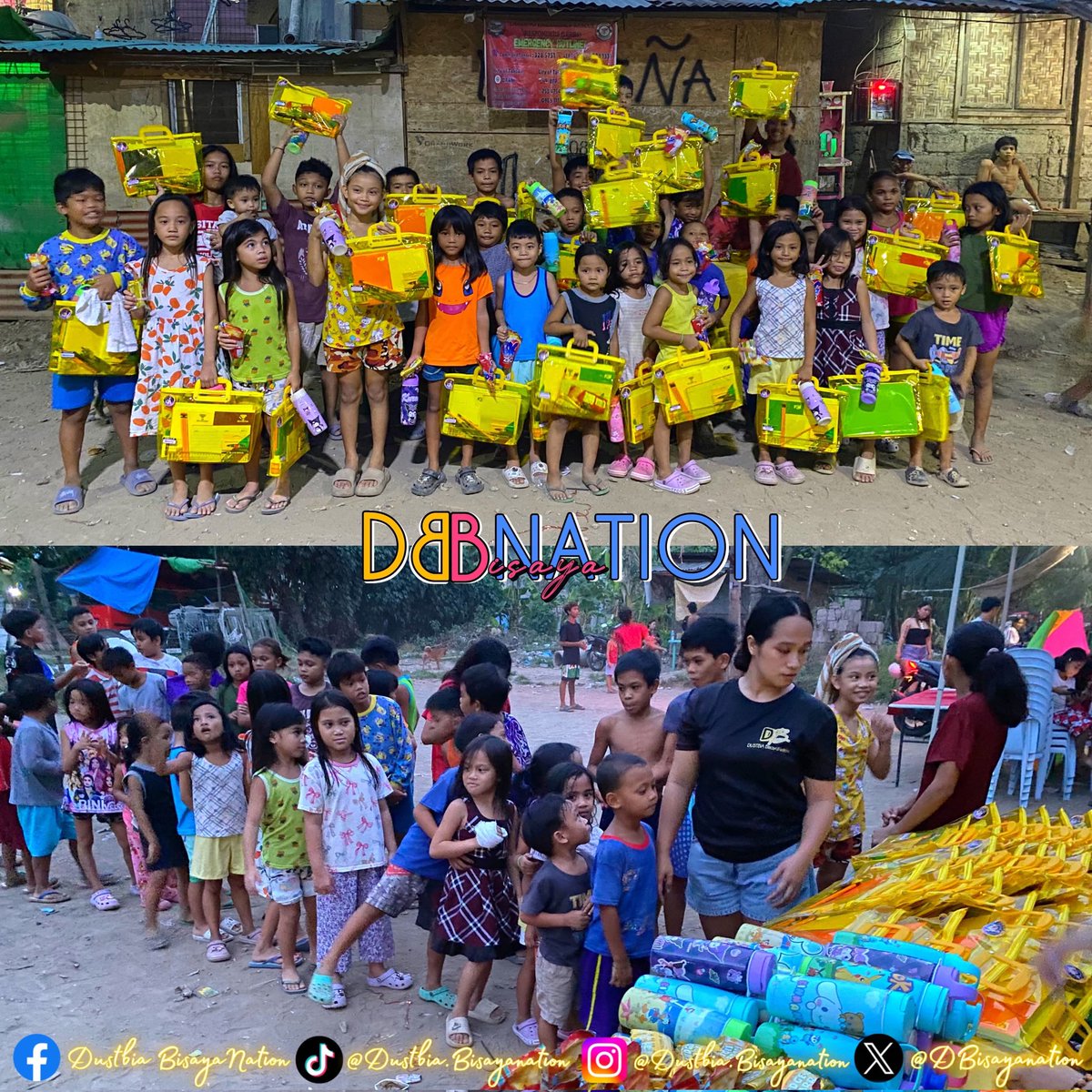 DBisayanation's tweet photo. As part of our extended celebration for Dustin and Bianca, we held a simple back 2 school charity event for our little kids.

Giving school supplies and snacks brought big smiles &amp; joy. Thank you to our sponsors &amp; DustBia BisayaNation family for making this possible

#Dustbia https://t.co/HChXPyUEZ8