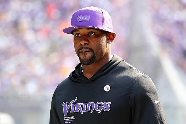 SleeperVikings's tweet photo. Brian Flores has been named the 2026 George Halas Award winner by @PFWAwriters. The award is given to an NFL player, coach or staff member who overcomes the most adversity to succeed. https://t.co/dFicMXLtXJ