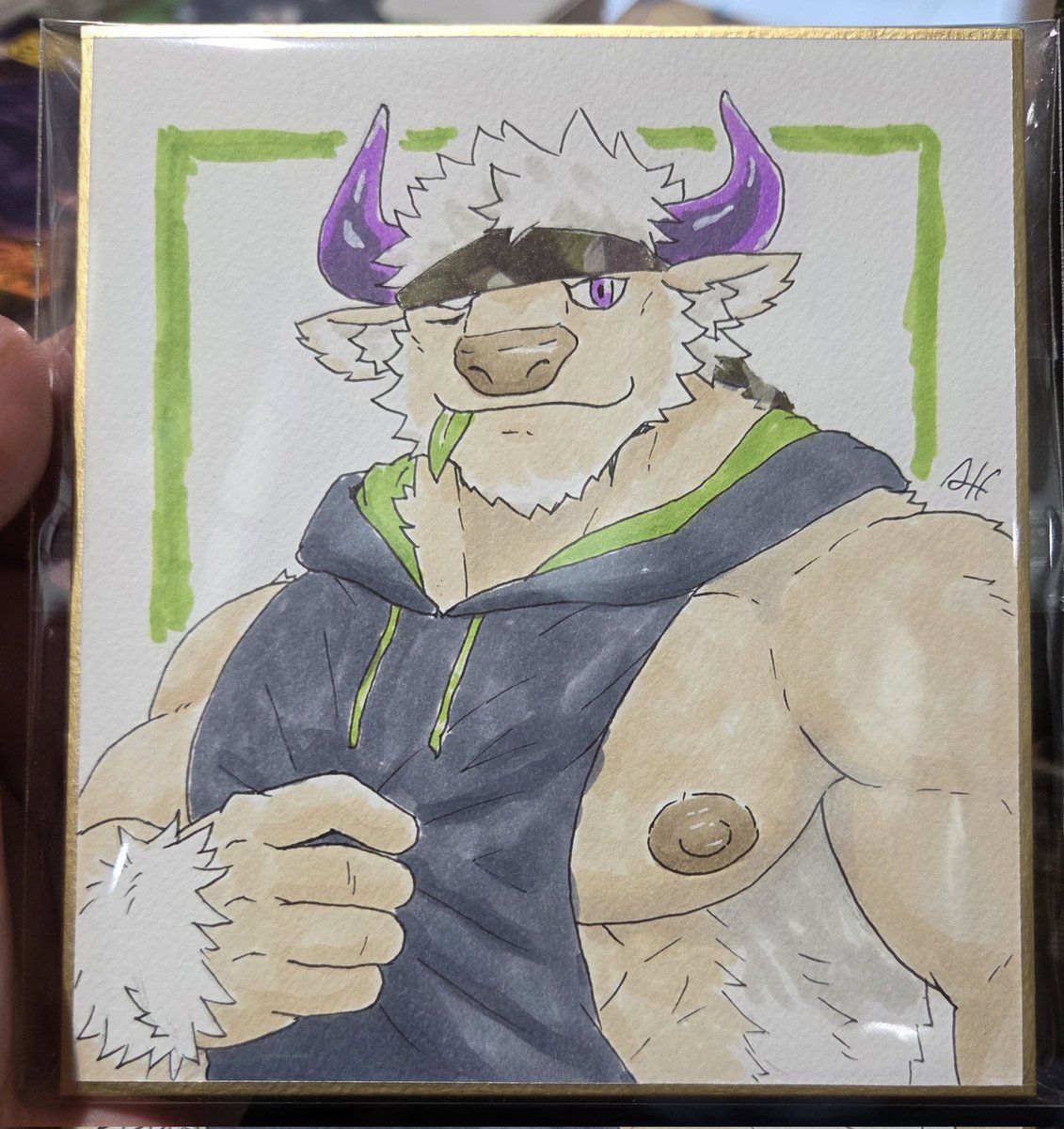 Alf_Nick's tweet photo. そういえば開場直前におっぱい見せつけシンノウも描いてました_(:З｣∠)_ https://t.co/o9cpkziYRL