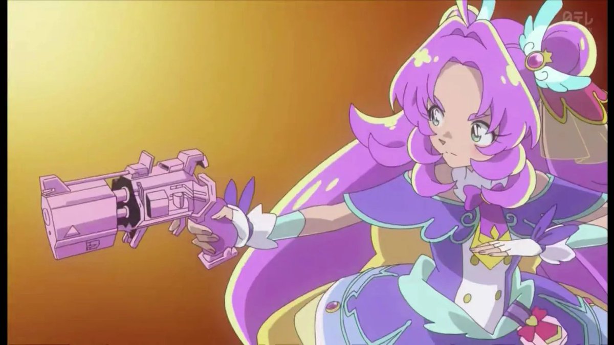 curehibiki01's tweet photo. Seeing Cure Answer hold a gun wasn't on my bingo card for this year...
#precure https://t.co/iXM5tEXMYk