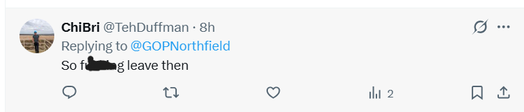 GOPNorthfield's tweet photo. Which European country is "ChiBri" moving to?

We prefer to stay in our home and speak out about what we don't like. https://t.co/zKgoRwxZdf