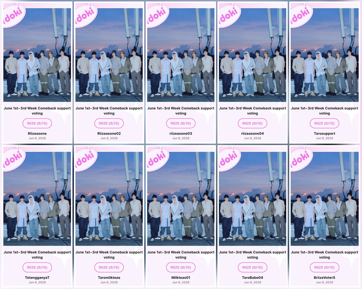 rizukosmile's tweet photo. 🧡 BRIIZE VOTING PARTY IDOKI ‼️
⚠️2 HOURS LEFT⚠️
📎 #idoki #TopicVote
June 1st~3rd Week Comeback support voting
#RIIZE_(6/15) Currently ranked 2nd
https://t.co/PxF0XwR2bd
Tags : @lvlytony @Halfofmeis @Morning_Briize @thntaan https://t.co/nHDjFfQ5qJ