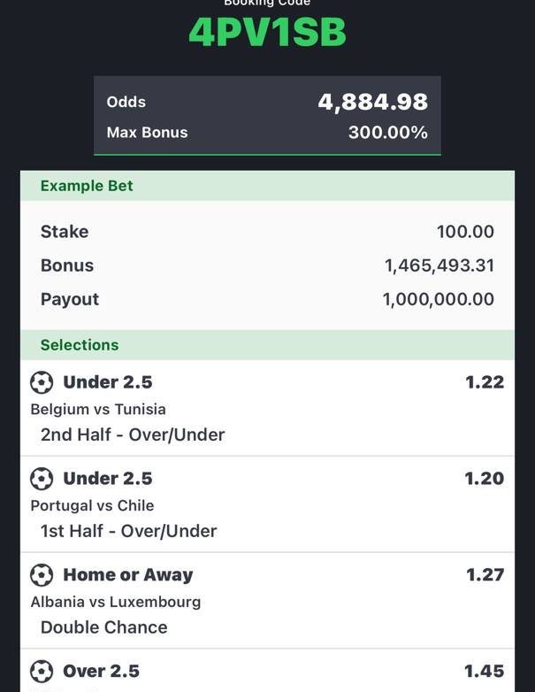 PalmerOdds's tweet photo. All today  4883 odds

We pray for boom 🤲 #sportybet https://t.co/ofPKcHRP1M