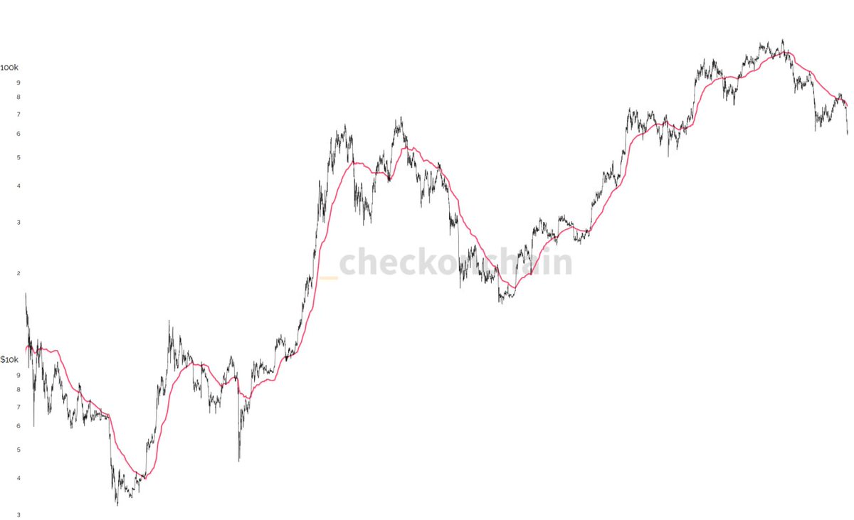 ChiefraFba's tweet photo. If bitcoin:native  gets back above the STH Cost Basis line, I would turn  bullish!

Until that happens, all strength is to be treated as "Sell on Strength." https://t.co/HVUyIwEKlO