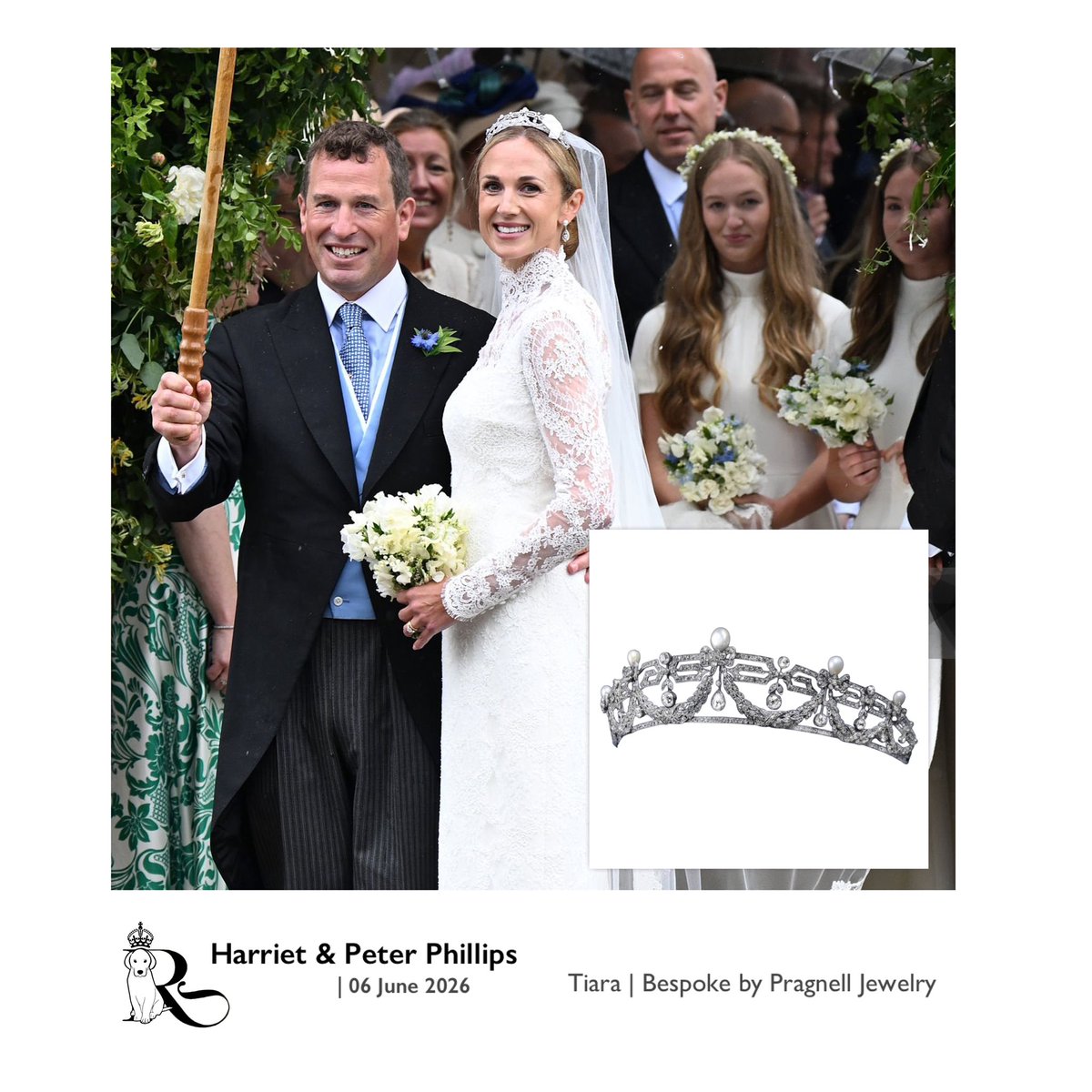 Remisagoodboy's tweet photo. Here are the happy couple.  Harriet and Peter Phillips are photographed leaving their ceremony today.

Thanks to a friend on Instagram, we get a better look at the Bride’s Tiara https://t.co/AWUzNBP2BX