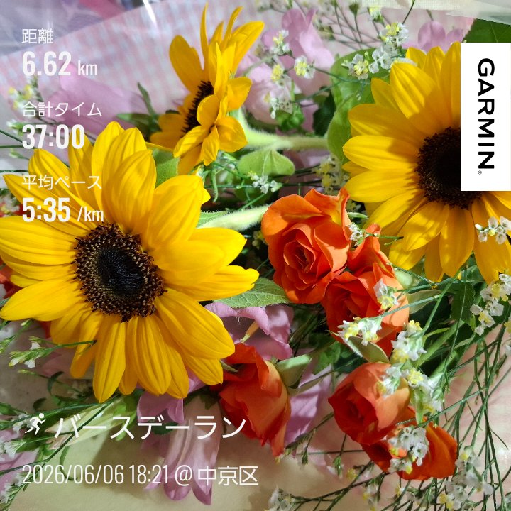PenguinMom's tweet photo. 6連勤終わってバースデーラン🏃‍♀️
子どもたちから花束をもらいました🫶
あっ、と思ってX見てみたら風船飛びました🎈
いくつになっても誕生日ってちょっと嬉しい🎂 https://t.co/kfWENBcEDo