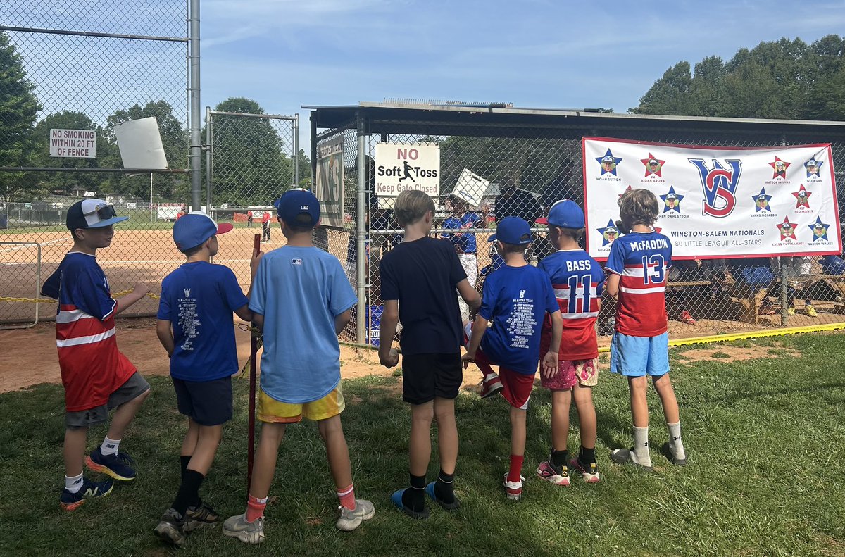 WSNational's tweet photo. After 2 innings in Walkertown, the 8U Nats lead East Surry 6-2. Thanks for the cheering section boys!

Go Nats! https://t.co/XIMCTE1coF