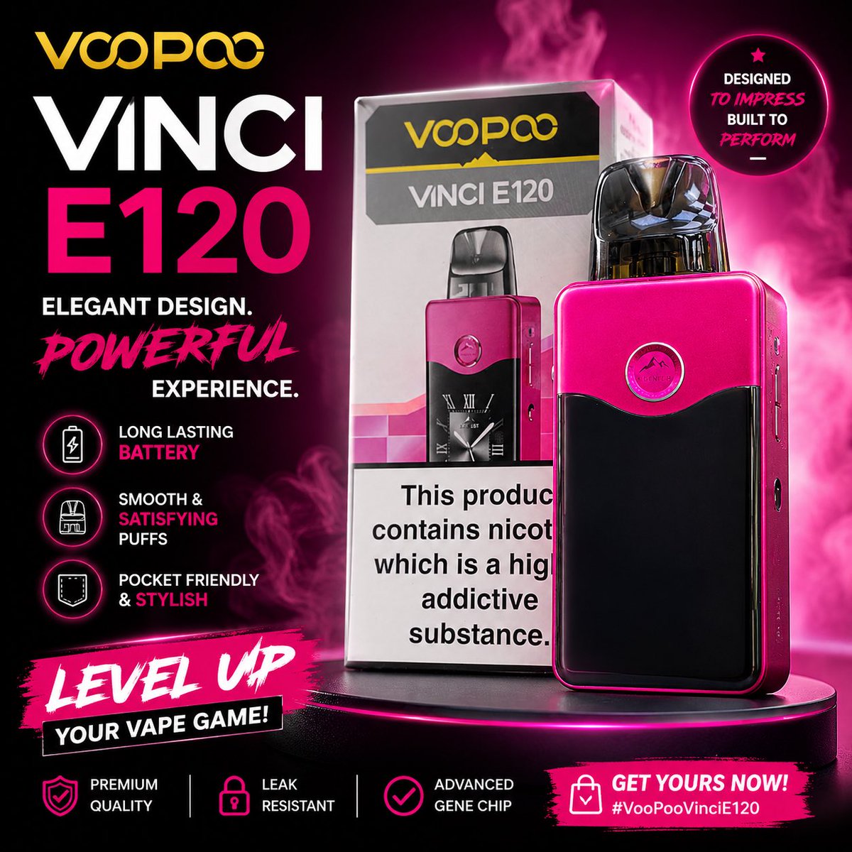 EcclesIvape's tweet photo. 💖 Style meets performance. The VOOPOO VINCI E120 delivers sleek design and a premium vaping experience in one stunning device. Ready to level up? 🚀💨
#VOOPOO #VINCIE120 #Vape #VapeUK #PodSystem https://t.co/Y7cRLeTfMI
