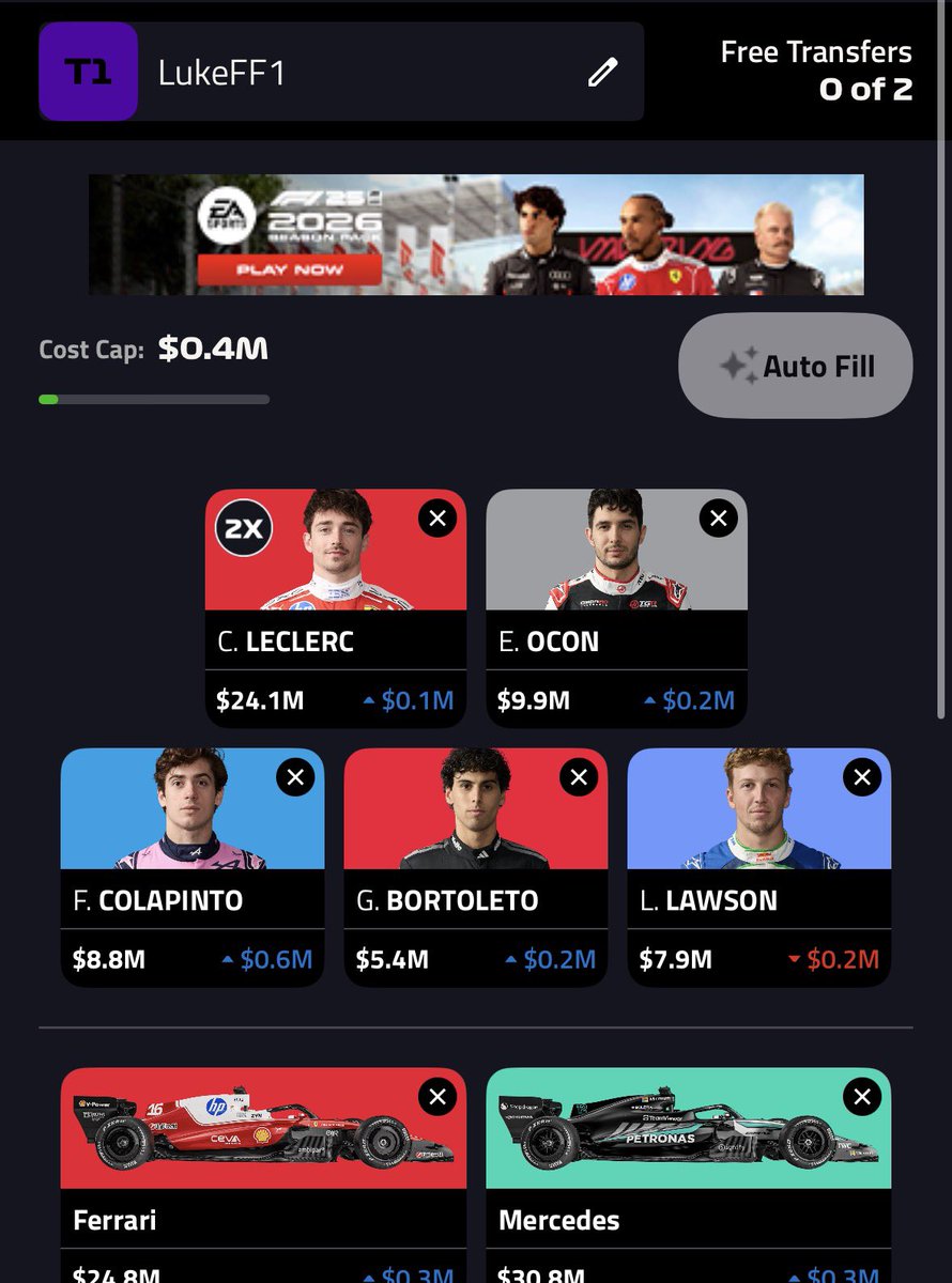 LukeFF1Fantasy's tweet photo. Here’s the 3 squads as they stand! 

Still tempted to go 4a on t1 but would mean keeping BOT &amp; swapping LAW. https://t.co/iZmX3ZKfSE