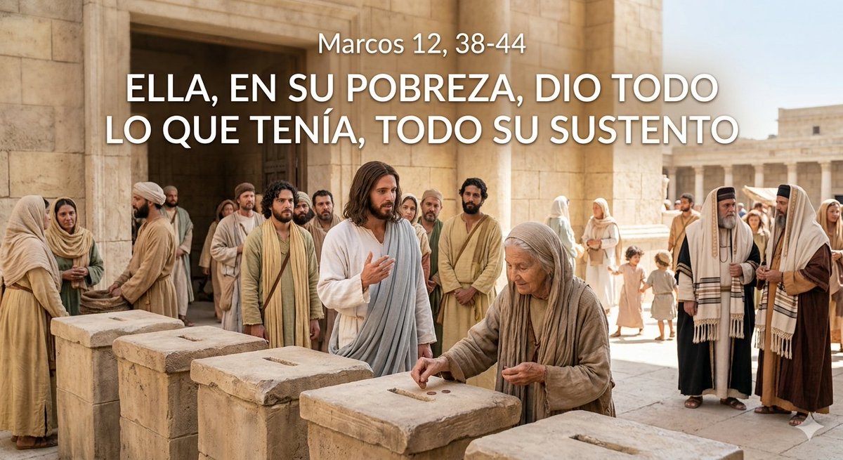 santomcp's tweet photo. A Dios no le importa la cantidad de lo que ofrecemos, sino la calidad del corazón con el que lo damos.​Para el mundo, los ricos eran los grandes benefactores del Templo; para Jesús, la viuda fue la más generosa El mensaje nos desafía a evaluar qué estamos dando a Dios y los demás https://t.co/5AbKrNASd7