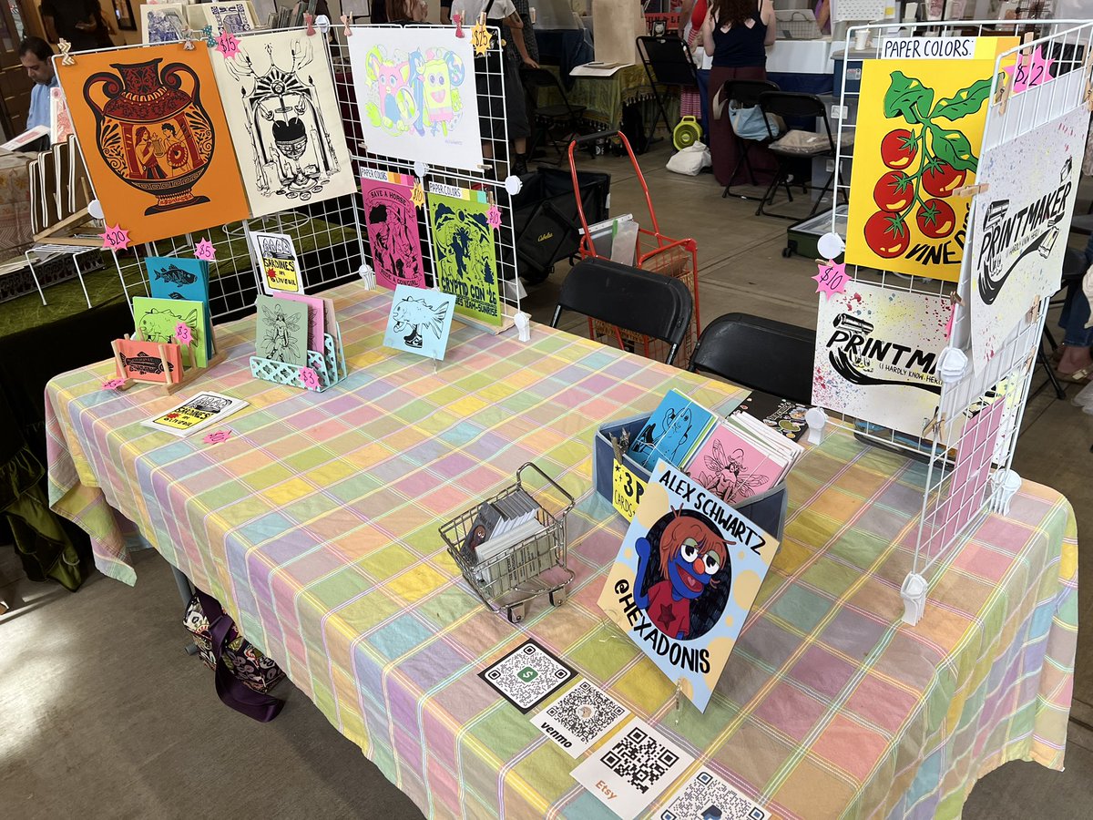 hexadonis's tweet photo. COME VISIT AT DC PRINT FAIR @ EASTERN MARKET THIS WEEKEND!!! @eastcityart https://t.co/znI1TS0Fbt