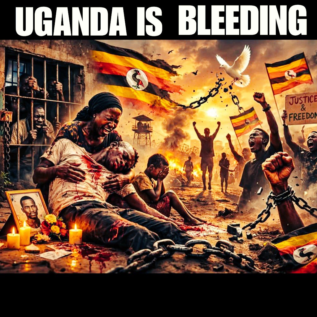 StandUpUganda's tweet photo. Every pound £, every euro, every dollar sent to #Uganda ends up in Museveni’s pockets, his fleets of cars, his lavish mansions, his security forces that oppress us. You fund his luxury life while ordinary Ugandans starve, struggle, are told to ride bicycles while he lives like a KING! @UKinUganda @EUinUganda @ForeignOffice @EU_Commission ✋🏾👉🏾 STOP funding #Museveni’s RUTHLESS regime! #StopFundingTyranny #UgandaIsBleeding #StopMuseveni @eu_echo @HEBobiwine