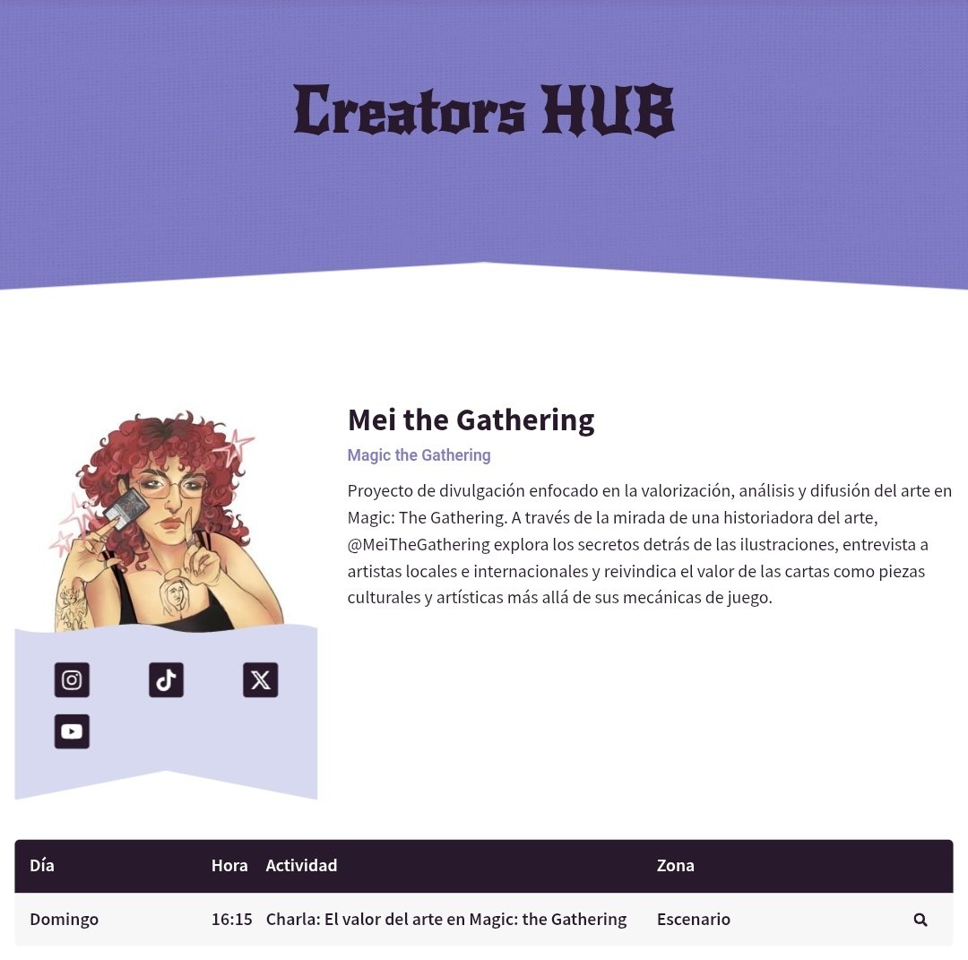 MeiTheGathering's tweet photo. Bueno pues por fin puedo anunciar que tendré espacio en el escenario del @infrefest para hablar del arte en Magic: the Gathering 
Muchad gracias a la organización por permitirme llevar a cabo esto 🥰
A quienes os veré por allí? https://t.co/D9cASkplzy