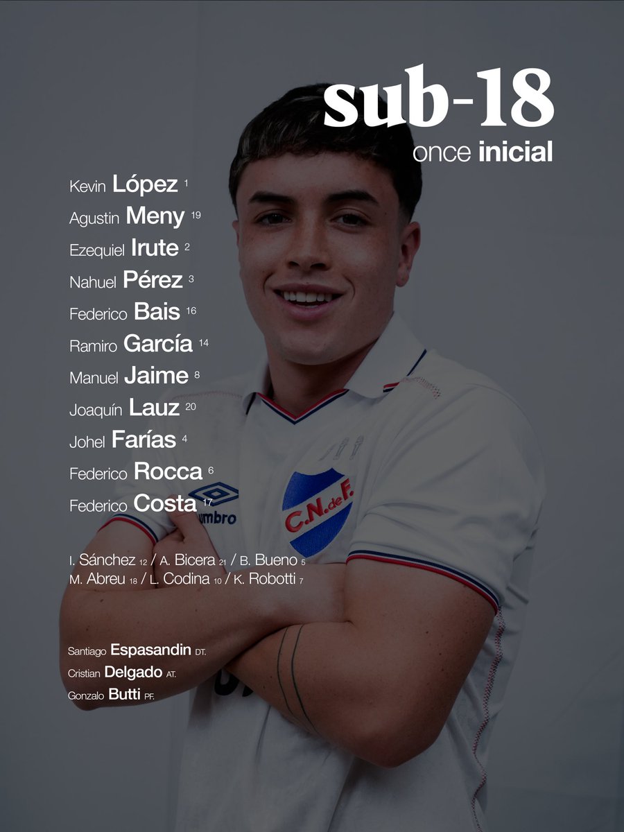 CNdeFformativas's tweet photo. 📋 Así forma la 𝗦𝘂𝗯-𝟭𝟴 frente a Once Caldas 🇨🇴 en la final de la Copa de Plata.

📲 En vivo por Youtube: @IDVTV

#CanteraInagotable https://t.co/Pqx9MYs7Rg