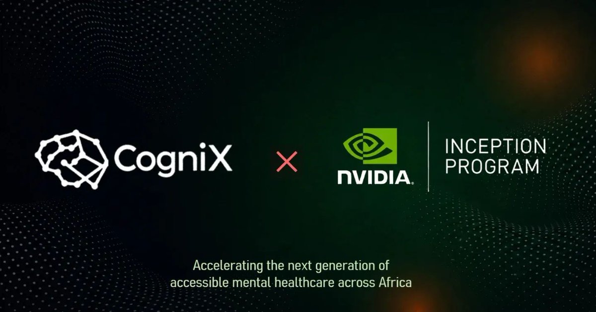 cognix_ltd's tweet photo. We are proud to announce that CogniX LTD has been accepted into the prestigious NVIDIA Inception program.

#CogniX #nvidiainception #AI #mentalhealthmatters #futureofhealth https://t.co/lB4VHNz64B
