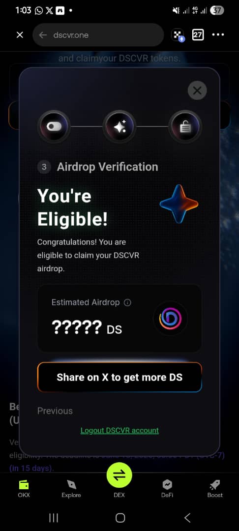 AdeToYayo's tweet photo. @Oromena10000 @Adellbah Same here 
I am eligible after I checked through my NFID, and there's no option to connect Sol Wallet, but evm wallet, so I connect a random evm wallet 
I don't know if I'm mistaken with that https://t.co/fmEUqLMA0f