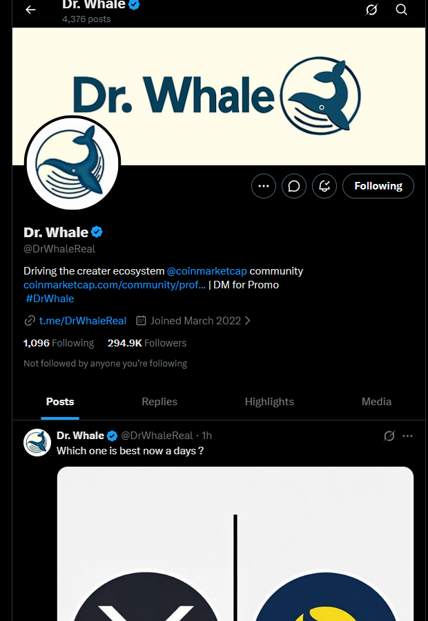 RosmarApp's tweet photo. @Core_002 @DrWhaleReal BTC been folliwing dr whale for years https://t.co/HQCaZH2UrX