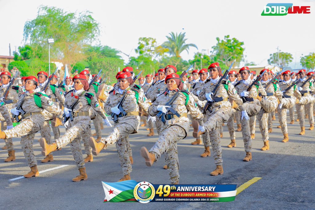 foziaaosman's tweet photo. 49ᵉ anniversaire des Forces Armées Djiboutiennes #FAD au Camp Cheik Osman 🇩🇯
Un hommage vibrant à nos soldats et à nos martyrs qui défendent la souveraineté et la sécurité de #Djibouti depuis 1977.
Vive les FAD, Vive la République #Djibouti !
#FAD49 #FiertéNationale https://t.co/YriYJkBz22