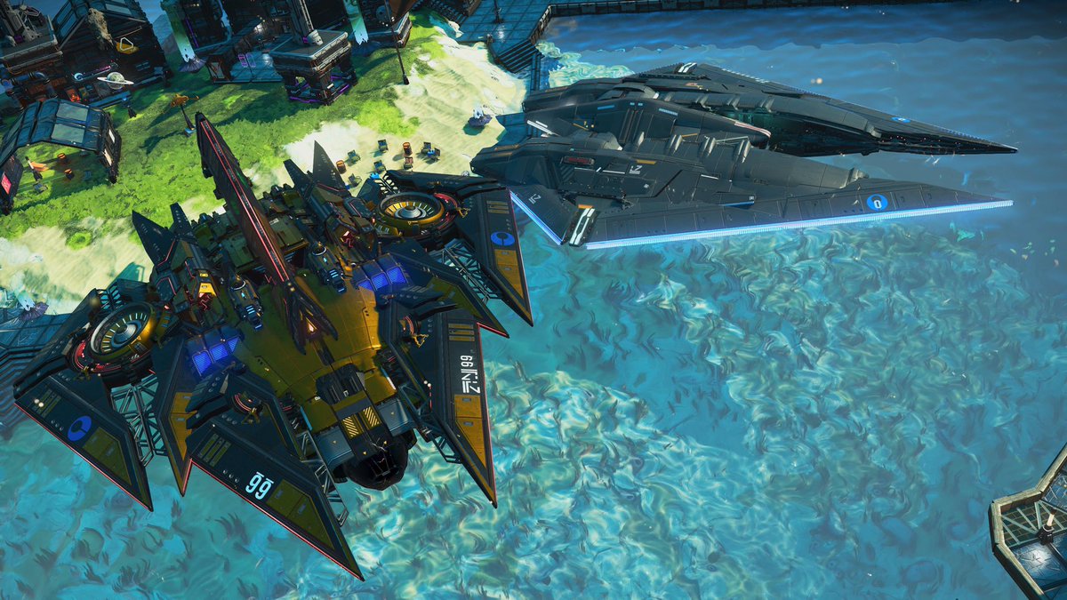 ACE_RM5M's tweet photo. 本日のDock/3 その7
エーロン艦
金色がロイヤル感あって良いですねぇ👍
#NoMansSky 
#ノーマンズスカイ
#日本人コミュニティ地球型惑星 https://t.co/XRvpL9shib