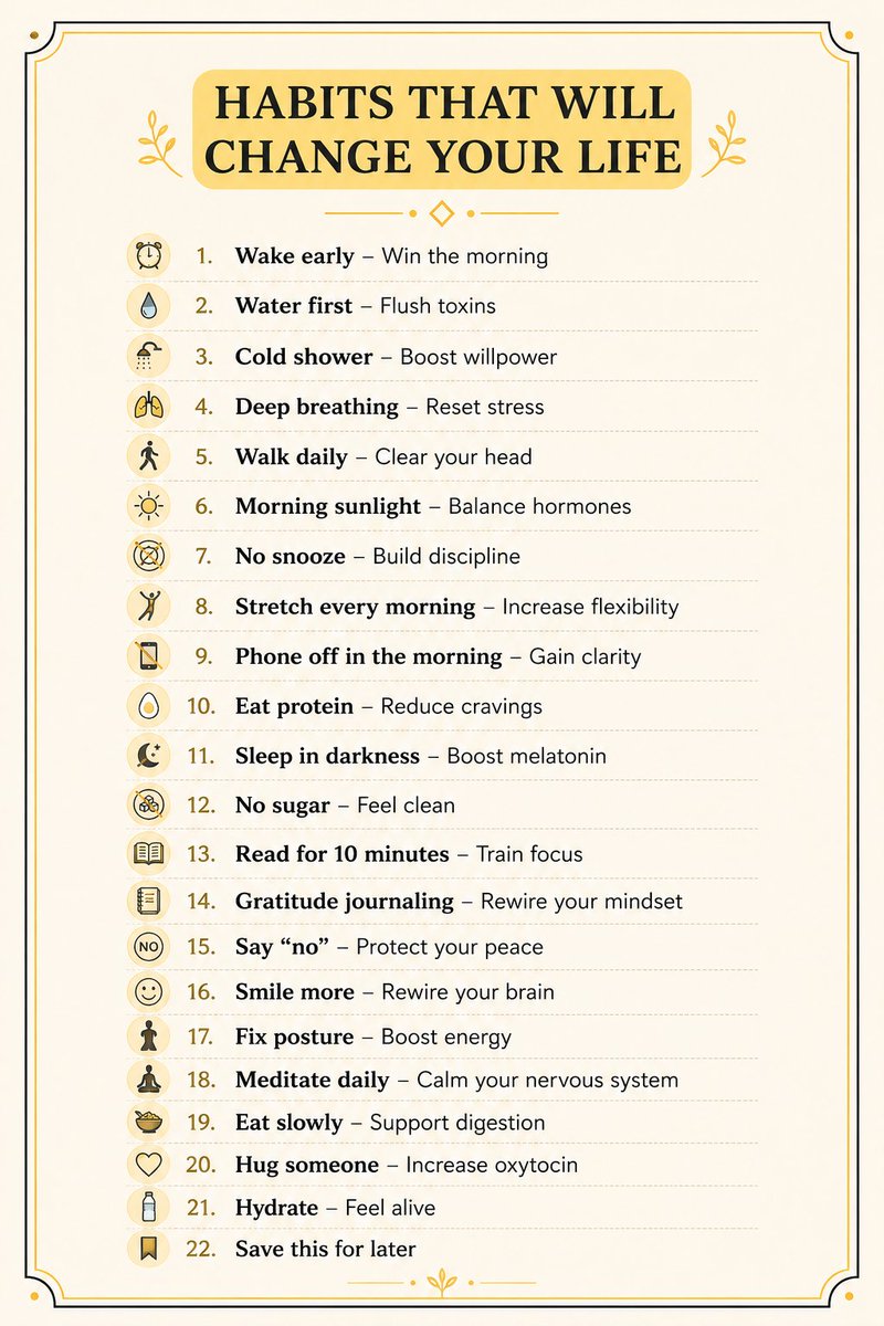 AspirantsBooks's tweet photo. Habits that will change your life https://t.co/J26bNKJZZ2