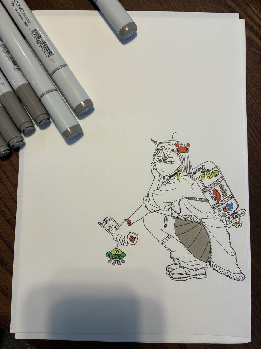 _v_4520's tweet photo. 変なところに描いてしまって描きにくかったです🦀 https://t.co/P6c5lDuVbT