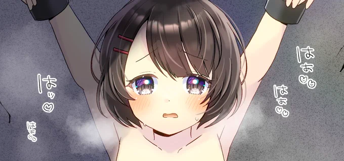 囚われてピンチ!な状況の女の子を描かせていただきました! 動けない状態で一体どうなっちゃうんでしょうか… (X用にトリミングしてます) Skebリクエスト有難うございます