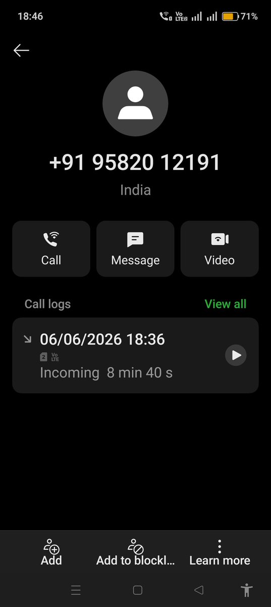 TLankeshwar's tweet photo. @HeroFinCorp recovery agent from +91 95820 12191 (169 spam reports, "JOB FRAUD" tagged) called me 06/06/2026, REFUSED to give agency name or employee ID — violating RBI Circular https://t.co/ekN6rLA0A1.Leg.BC.75/09.07.005/2007-08. CC: @RBI @NHRC_India @Cyberdost. Complaint filed. #ConsumerProtection