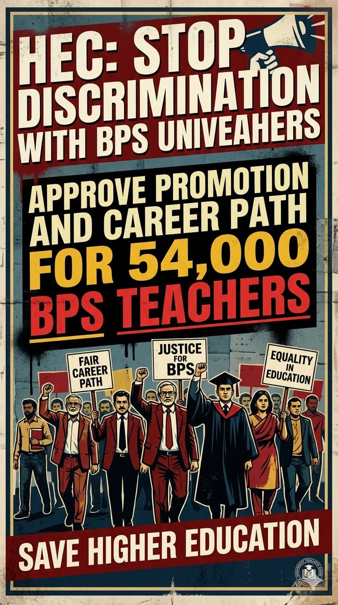 Gul41121756's tweet photo. Higher education institutions cannot achieve excellence while thousands of faculty members face career stagnation. @betterpakistan @HEC @SarfarazBugti_ @iahmaad @ImranKhanPTI @SenatePakistan @CMShehbaz  @dawn_com #JusticeForBPSFaculty #PromotionPolicy https://t.co/NE5XeU5N08