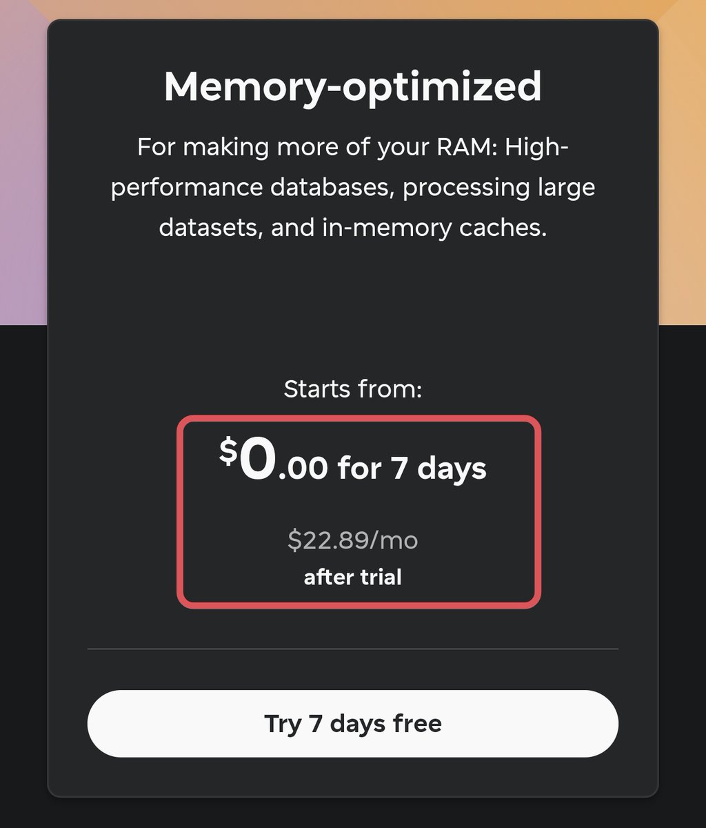 TheMaran's tweet photo. how to get a $52.90 vps for free for 7 days

good for people to test hermes agent

spaceship is offering 7 days free trial for their vps

> go to: https://t.co/QR5lLHvHsu

- create account with email and enter all necessary information

- scroll down & change "pay as you go" to "monthly"

- select any of the available vps

- select vps configuration

- set vps username and password [keep them safe somewhere]

- add cc details, don't forget to revoke card on the 7th day

pro tips:

- you can use the ai agent in the website to clear your doubts about the site

- turn off auto renewal for your vps on the starlight manager section

what im using this vps for:

- i built a bot that farms liquidity rewards from polymarket

- i gave it only $30, I'm just tuning it, if it makes or losses money will update here

- i also got codex for free, I shared the methods here