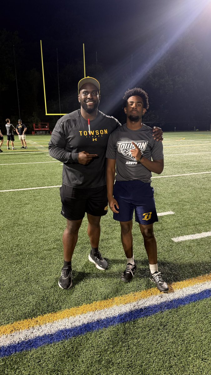meerwallace's tweet photo. Last night was fun learning and competing. Looking forward to getting back up to @Towson_FB @DarianDulin @THEcoach5_ https://t.co/qfxEWCoCdQ