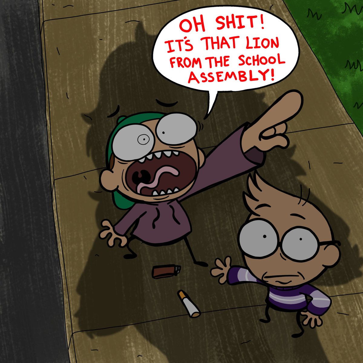 MachoCartoons's tweet photo. Luke and Harrison got busted
comic https://t.co/gXNY1WIGln
